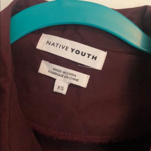 Burgandy oversized collared shirt - Picture 2 of 2